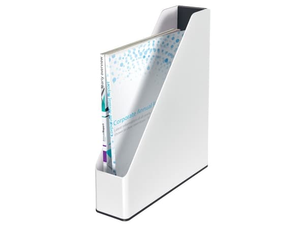 Tidsskriftsamler Leitz WOW Dual hvid/sort