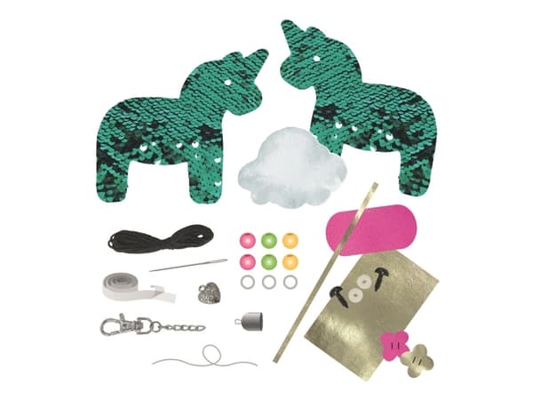 Lena Sequin Charm Unicorn, Children''s craft kit, 8 år, Flerfarget