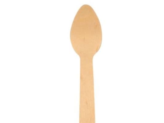 Gastro-Line tesked, 11 cm - brun, björkträ, komposterbar - 100 st