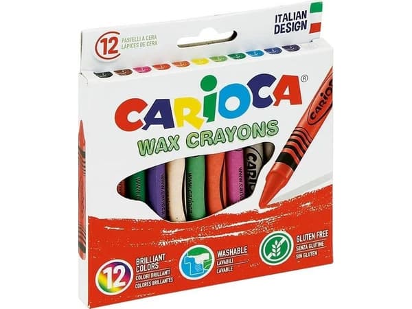Carioca Wax, 12 styck, Multi, Rund, Vax, 8 mm, Låda