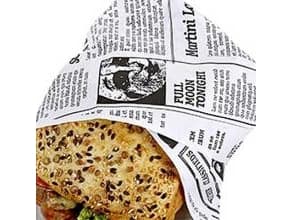 Sandwichpapper Old News 37x50 cm 50+6 gr Duplex PE-belagt,1000 st/krt