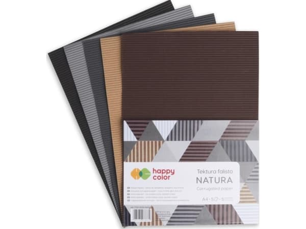 Happy Color Corrugated cardboard A4/5K mix Natura HAPPY COLOR
