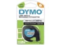 Miniatyrbild 4 av 5: Labeltape DYMO® Letratag 12mm x 4m metallic sort på sølv
