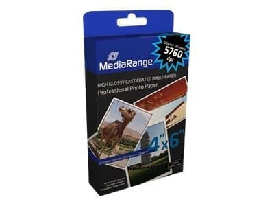 MediaRange - Högblank - bestruket - 100 x 150 mm - 220 g/m² - 50 ark fotopapper