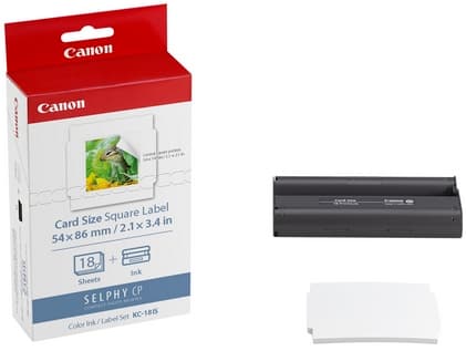 Canon KC-18IS - Skrivebåndskassett og papirsett - for Canon SELPHY CP1000, CP1200, CP1300, CP820, CP900, CP910