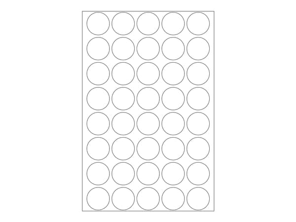 HERMA - Tegningetikett - 19 mm diameter - gjennomsiktig - polyester (en pakke 640)