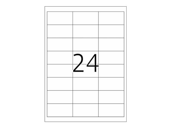 HERMA Premium - Papir - matt - permanent selv-adhesiv - hvit - 66 x 33.8 mm 2400 etikett(er) (100 ark x 24) laminerte etiketter