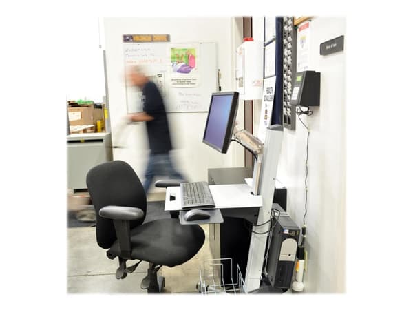Ergotron Neo-Flex LCD Cart, Multimediakärry/-vaunu, Harmaa, Alumiini, Muovi, Terästä, Sinkki, Litteä paneeli, 11,8 kg, 68,6 cm (27")