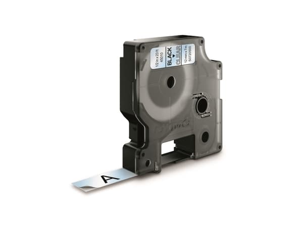 Labeltape DYMO® D1 sort på klar 12mm x 7m