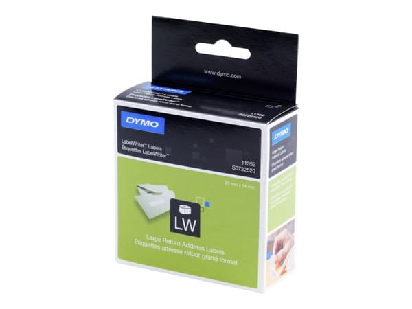 Returadresse-etiket DYMO 11352 25x54mm (rulle á 500 stk.)