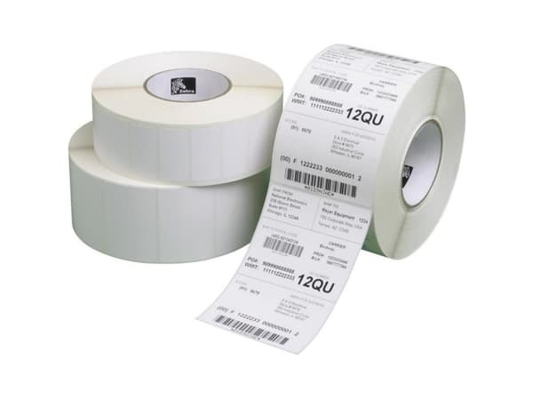 Zebra Z-Select 2000T - Matt - permanent akryl-adhesiv - belagt - perforert - 6,3 mille - hvit - 51 x 25 mm 20640 etikett(er) (8 rull(er) x 2580) merk