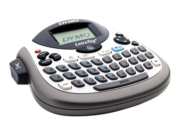 DYMO LetraTag LT-100T + Tape, QWERTZ, Suoralämpö/Lämpösiirto, AA, Harmaa