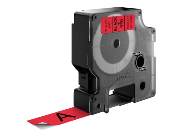 DYMO D1 - Blank - svart på rødt - Rull (1,9 cm x 7 m) 1 kassett(er) tape - for LabelMANAGER 360, 400, 420, 450, 500, PC, PC2, Wireless PnP; LabelPOIN