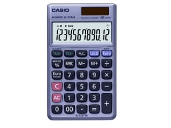 Casio SL-320TER+ - Lommekalkulator - 12 sifre - solpanel, batteri