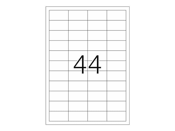 HERMA Premium - Papper - matt - permanent självhäftande - vit - 48.3 x 25.4 mm 1100 etikett (er) (25 ark x 44) laminerade etiketter