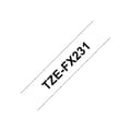 Miniatyrbild 2 av 2: Brother TZe-FX231 - sort på hvid 12mm x 8m - fleksibelt