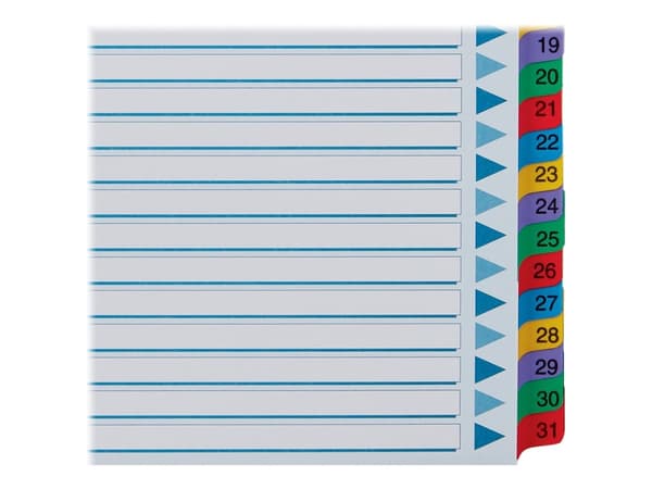 Esselte Mylar Indices & Dividers, Monivärinen, A4, 225 mm, 5 mm, 297 mm, 355 g