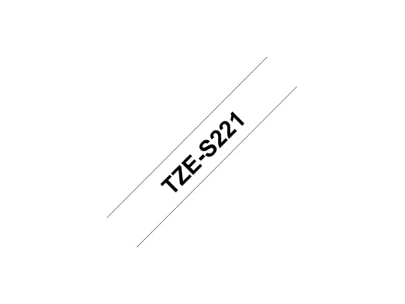Brother TZe-S221 - svart på vitt 9mm x 8m - extra starkt självhäftande