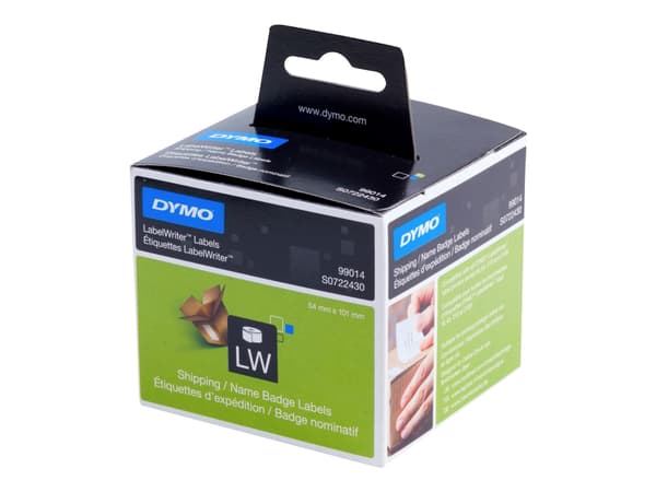 DYMO LabelWriter Shipping - Adhesiv - hvit - 54 x 101 mm 220 etikett(er) (1 rull(er) x 220) frakt/navneskiltetiketter - for DYMO LabelWriter 310, 315