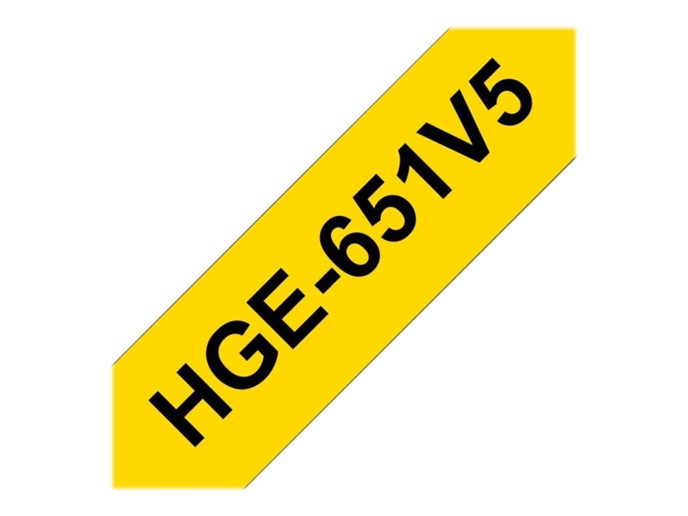 Brother HG651V5 utskriftsbara etiketter Svart, Gul HG
