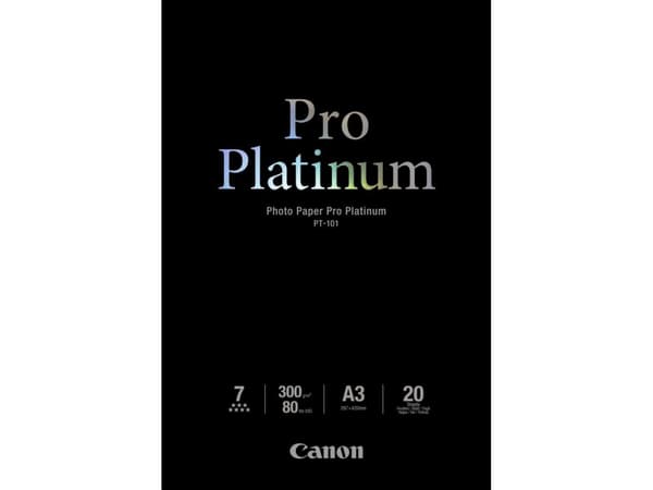 Canon Photo Paper Pro Platinum - A3 (297 x 420 mm) - 300 g/m² - 20 ark fotopapir - for PIXMA Pro9000, Pro9500