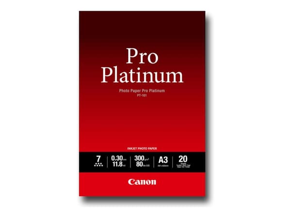 Canon Photo Paper Pro Platinum - A3 (297 x 420 mm) - 300 g/m² - 20 ark fotopapir - for PIXMA Pro9000, Pro9500