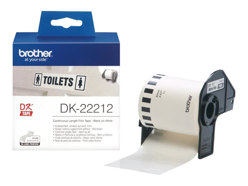Brother DK-22212 etikett-tejp Svart på vitt