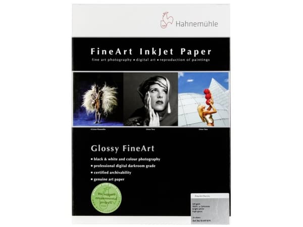 Hahnemühle Digital FineArt Baryta - Högblank - barytabestruket - 410 mikron - ljust vit - DIN A3 (310 x 437 mm) - 325 g/m² - 25 ark papper
