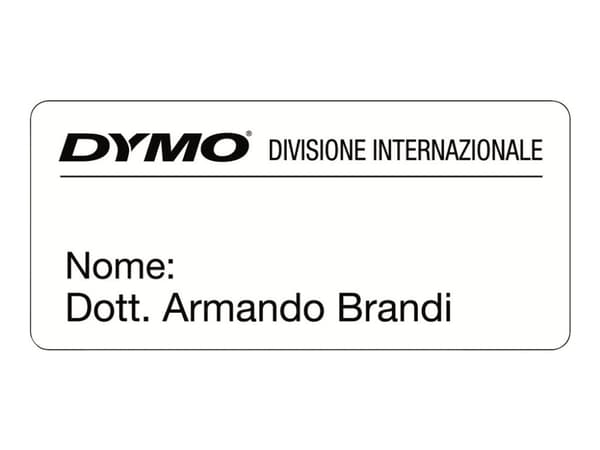 DYMO LW - Pieni nimikorttitarra - 41 x 89 mm - S0722560, Valkoinen, Itse kiinnittyvä tulostintarra, Paperi, Irroitettava, Suorakulmio, LabelWriter