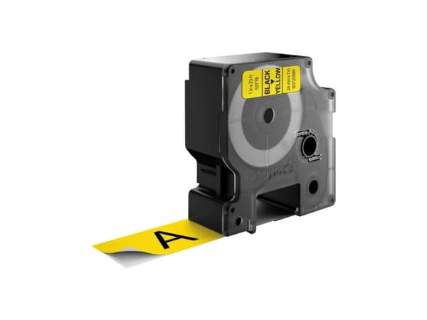 DYMO D1 - Selv-adhesiv - svart på gult - Rull (2,4 cm x 7 m) 1 kassett(er) merketape - for LabelMANAGER 500TS, PnP