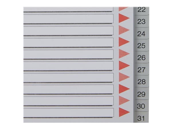 Esselte index A4 1-31 plast grå (set)
