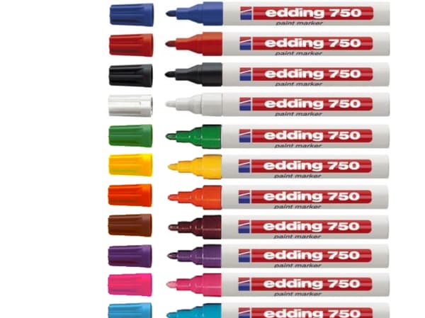 edding 750 paint - Markør - permanent - gul - fargeblekk - 2-4 mm