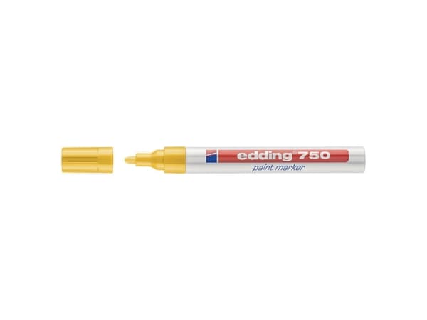 edding 750 paint - Markør - permanent - gul - fargeblekk - 2-4 mm