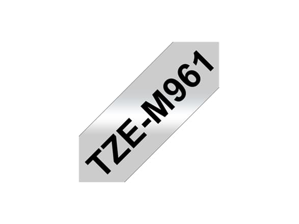 Brother TZe-M961 - sort på mat sølv 36mm x 8m