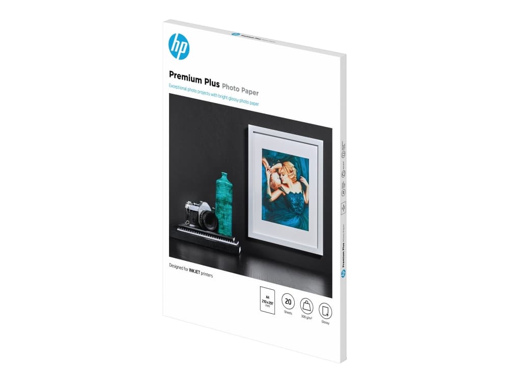 HP Premium Plus glättat fotopapper 20 ark/A4/210 x 297 mm