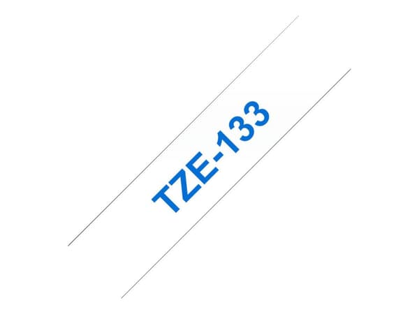 Brother TZe-133 - blå på klar 12mm x 8m