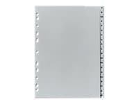 Herlitz 10843522, Kirjainvälilehti, Polypropeeni (PP), Harmaa, Muotokuva, A4