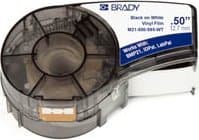 Brady B-595 - Vinyl - matt - svart på hvitt - Rull (1,27 cm x 6,4 m) 1 rull(er) merkelapper - for Brady BMP21, BMP21-LAB, BMP21-PLUS; ID PAL; LABPAL
