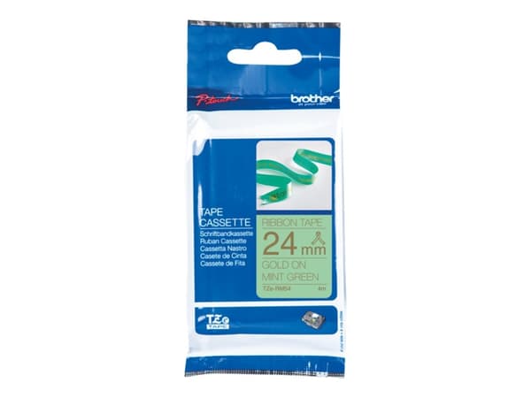 Brother TZe-RM54 - Satiini - kultaa mintunvihreällä - Rulla (2,4 cm x 4 m) 1 kasetti(t) - Brother PT-D600; P-Touch PT-3600, D600, D800, E550, P750, P