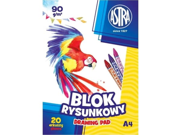 Astra Piirustuslohko A4 20k valkoinen 10kpl.