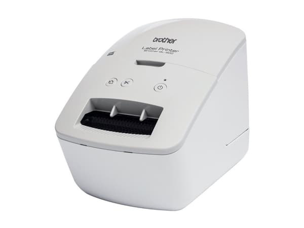 Brother QL-600G - Etikettskriver - direktetermisk - Rull (6,2 cm) - 300 x 300 dpi - inntil 71 mm/sek - USB 2.0 - grå, hvit