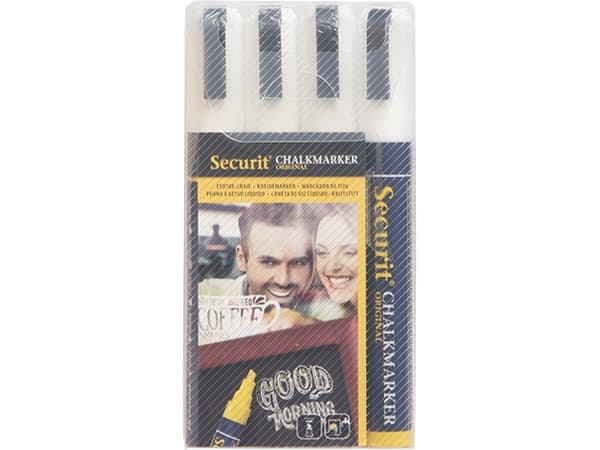Securit SMA510-V4-WT, vit, mejsel, luktfri, 4 st