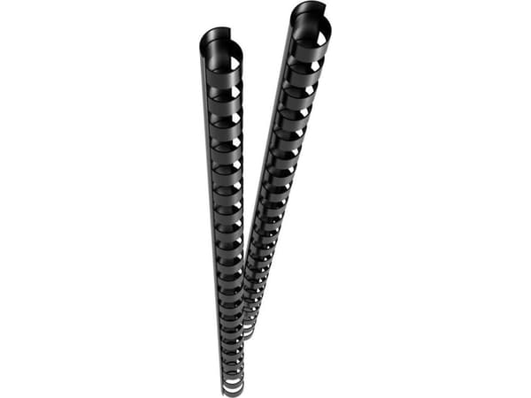 GENIE spiralbindingskammer 8mm sort 25 stk