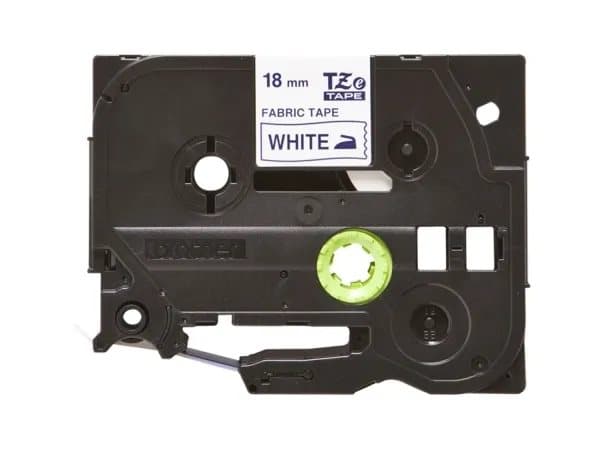Brother TZe-FA4B - Hvitt på blått - Rull (1,8 cm x 3 m) 1 kassett(er) påstrykingsbånd - for P-Touch PT-3600, D400, D450, D600, E300, E550, H101, H300