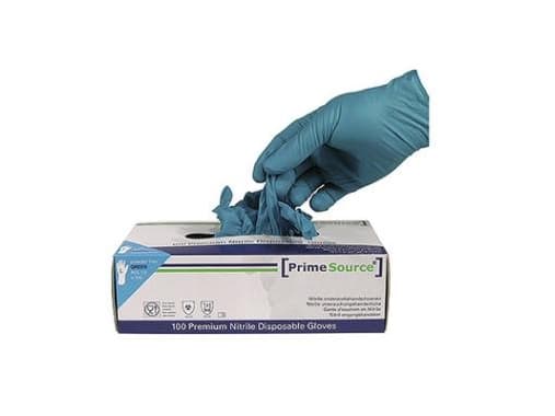 Engångshandske Prime Source Premium storlek XL 1,2 mm tjock utan pulver Nitril Grön m/100 st. - (låda med 10 st.)