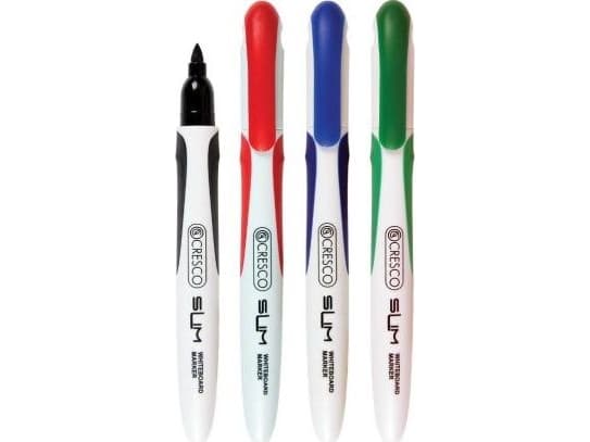 Cresco Dry Erase Marker Slim 4 färger