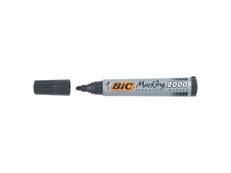 Permanent marker bic 2000, rund, sort