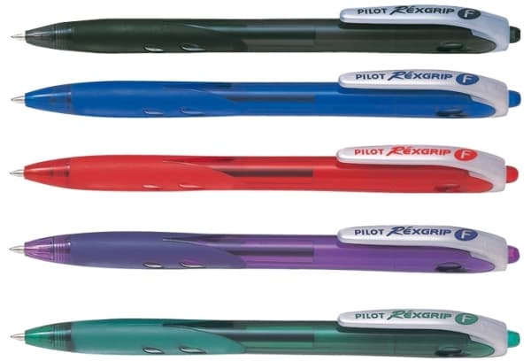 Pilot REX GRIP, Röd, Fin