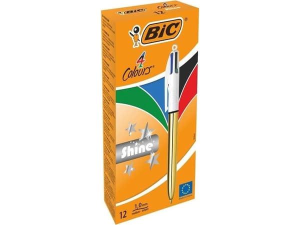 BIC 982878, Klips, Uttrykkbar kulepenn med hengefeste, Flerfarget, 12 stykker, Medium