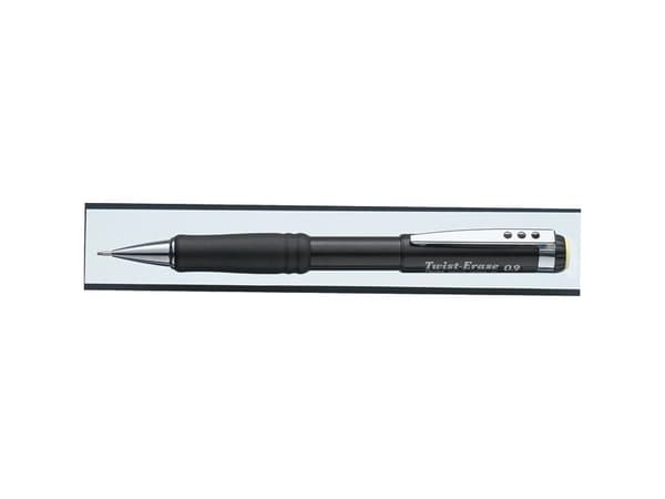 Blyertspenna pentel twist-erase, 0,9 mm, svart